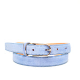 Cintura da donna in pelle scamosciata color lavanda